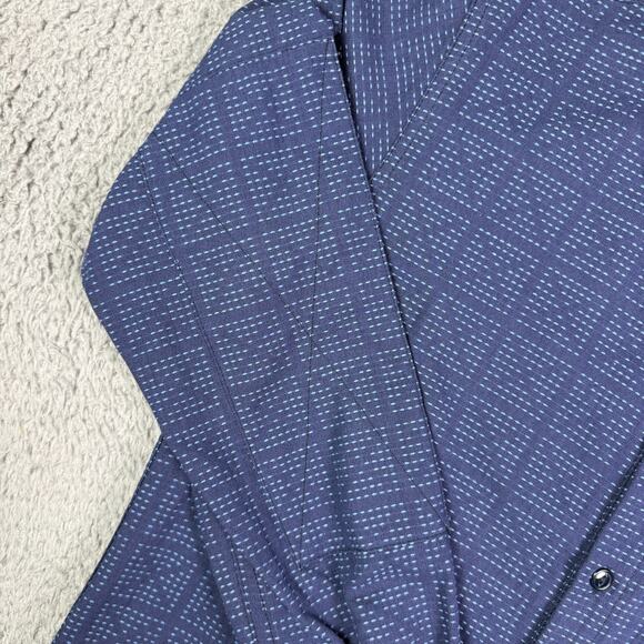 Rogue Territory Sashiko Oxford Work Shirt Mens S Navy Blue USA Button Down NEW - Picture 3 of 10